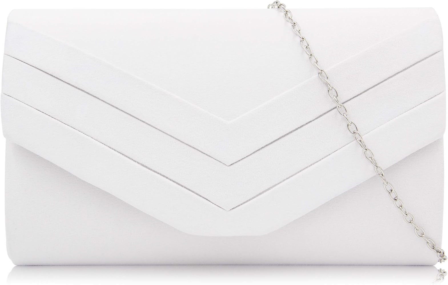 Milisente Evening Bag for Women, Suede Envelope Evening Purses Crossbody Shoulder Clutch Bag | Amazon (US)