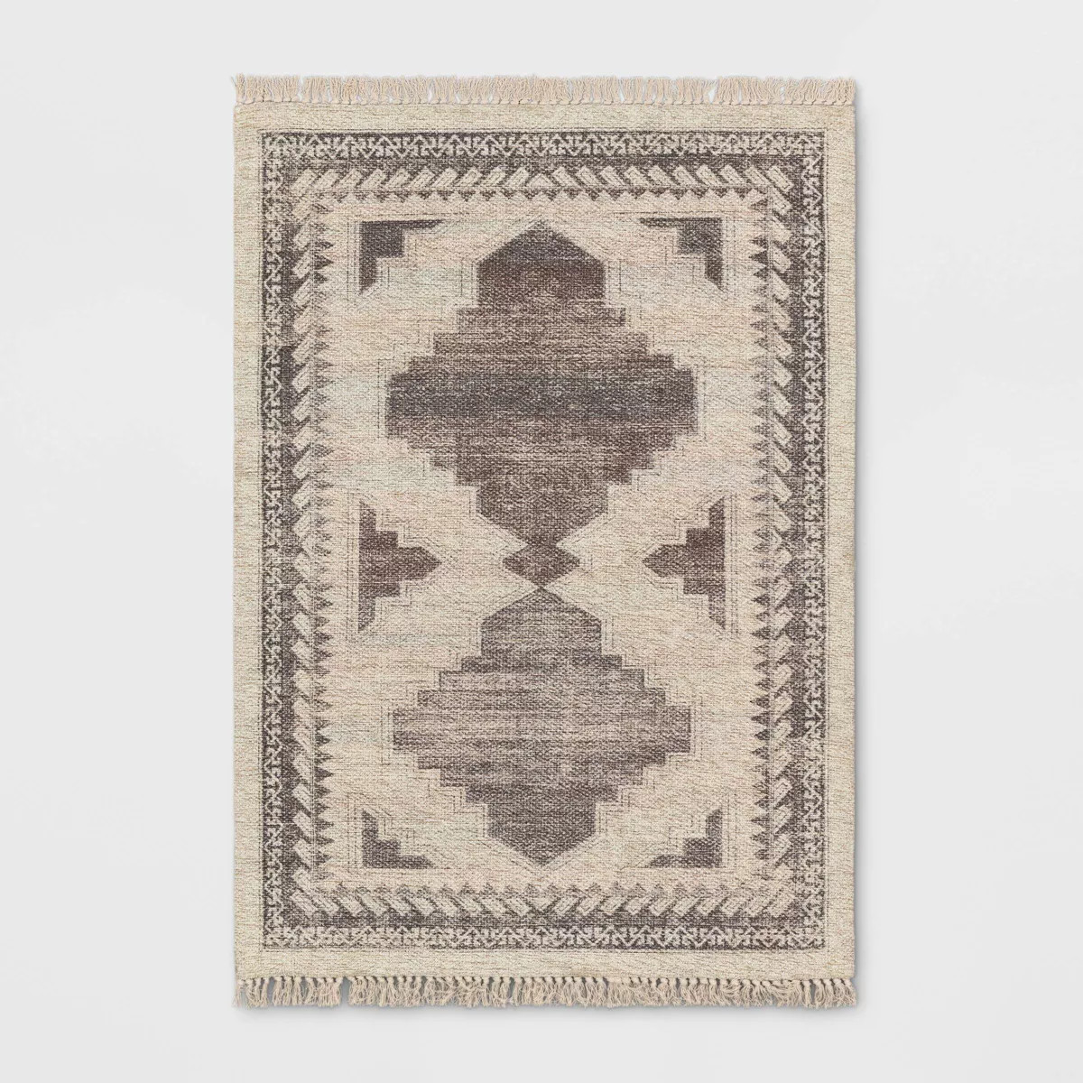 7'x10' Cromwell Washable Printed Persian Style Rug Tan - Threshold™ | Target