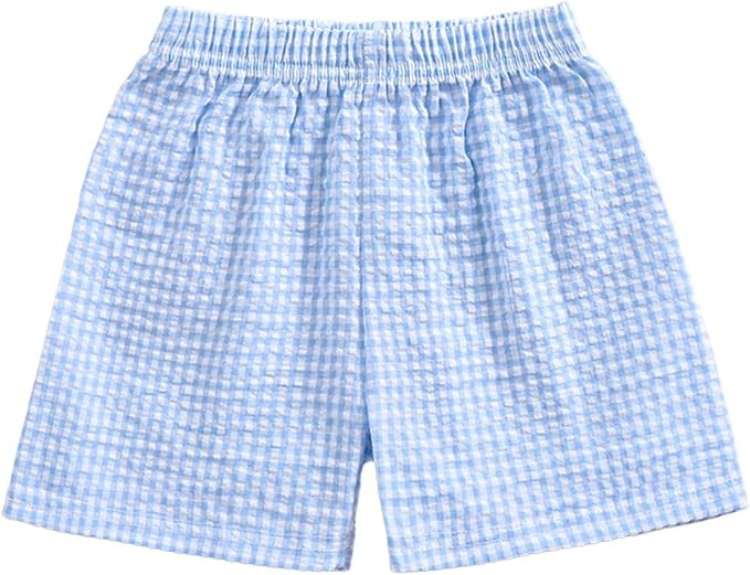 Toddler Boy Girl Plaid Shorts Casual Summer Gingham Shorts Elastic Waist Beach Shorts Bottoms Box... | Amazon (US)