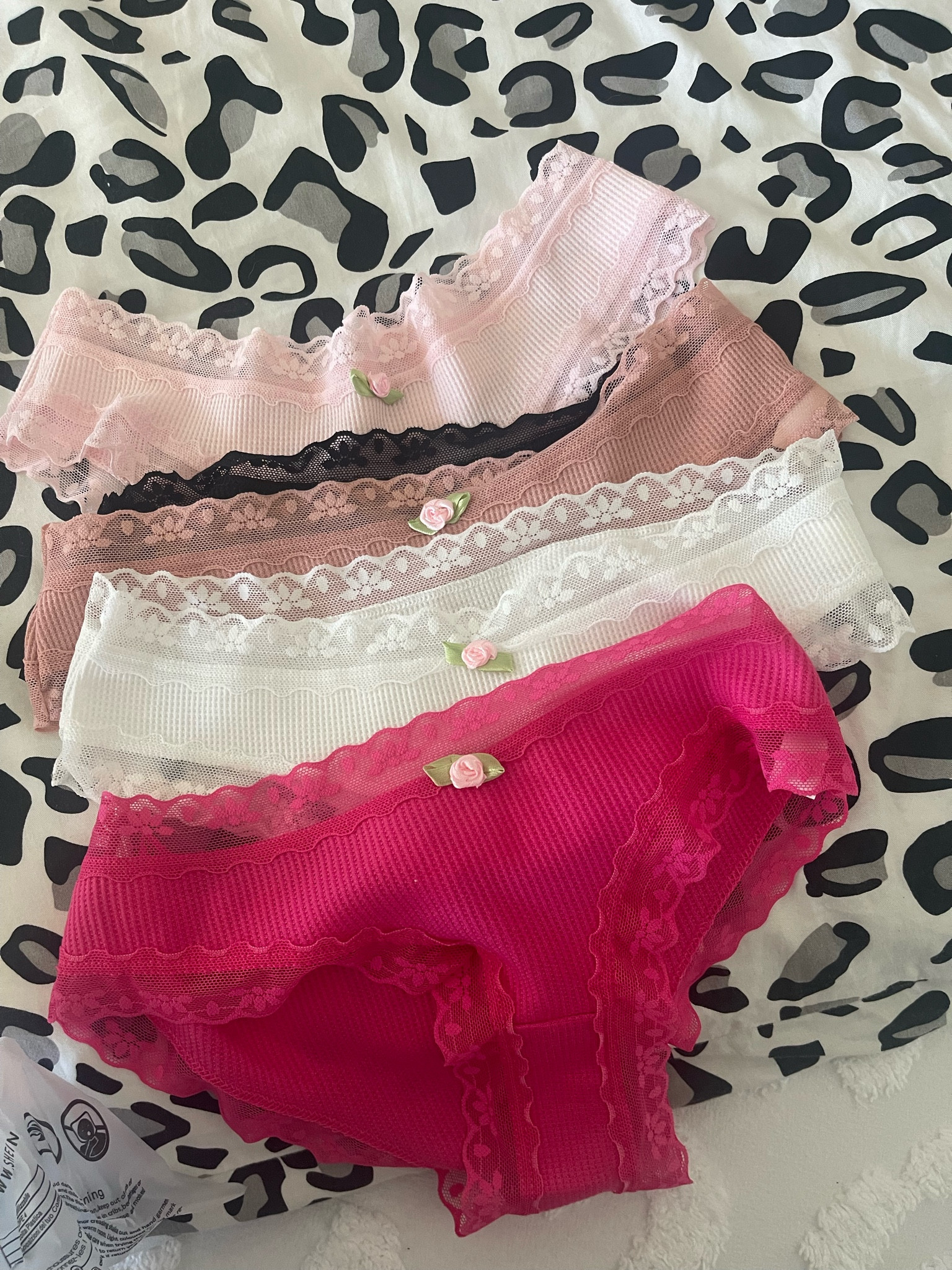 5pack Contrast Lace Bow Front Panty curated on LTK