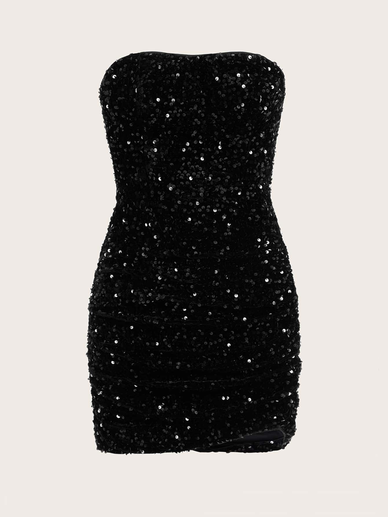SHEIN ICON Sequin Tube Bodycon Dress | SHEIN