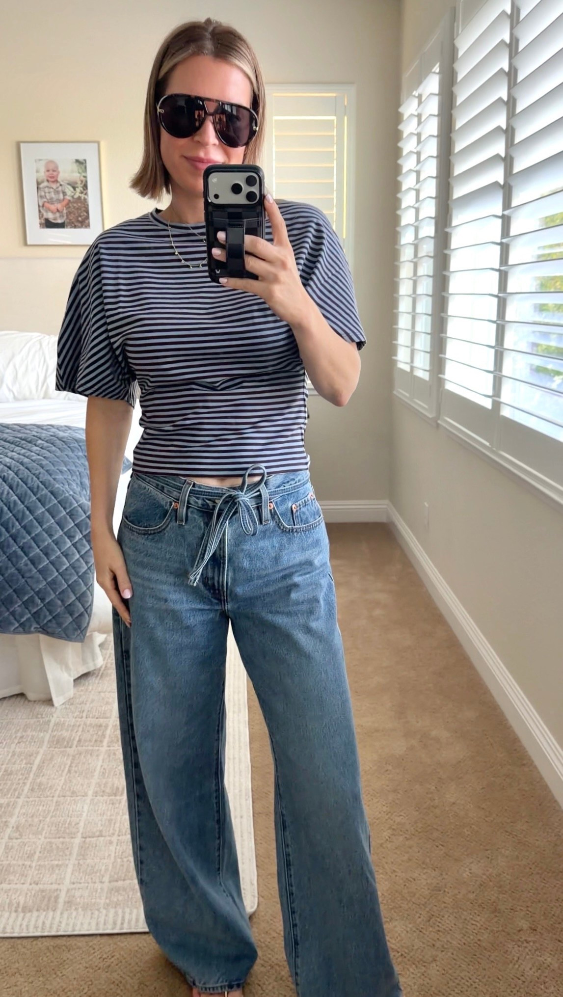 My short sleeve shirt is sold out but I linked the long sleeve version. 27 in my fav Levi jeans. 

#LTKOver40 #LTKSaleAlert #LTKSeasonal