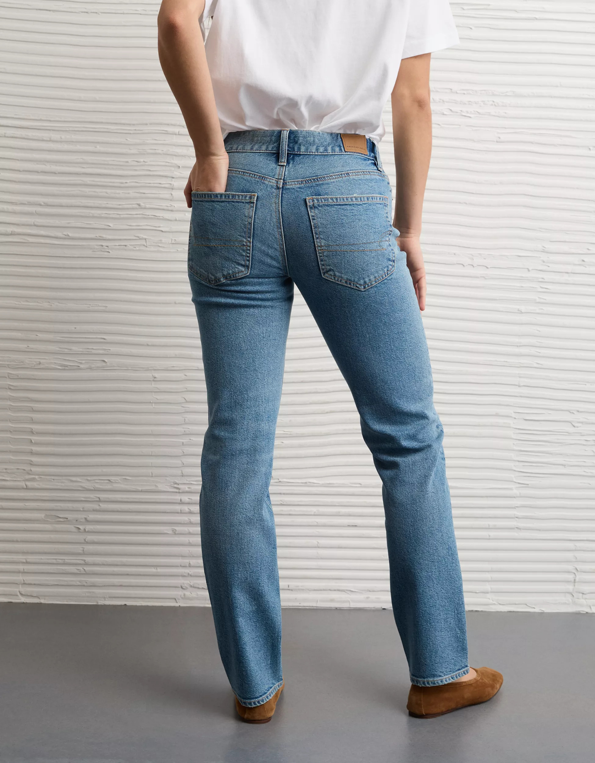 AE Stretch High-Waisted Straight Jean | American Eagle Outfitters (US & CA)