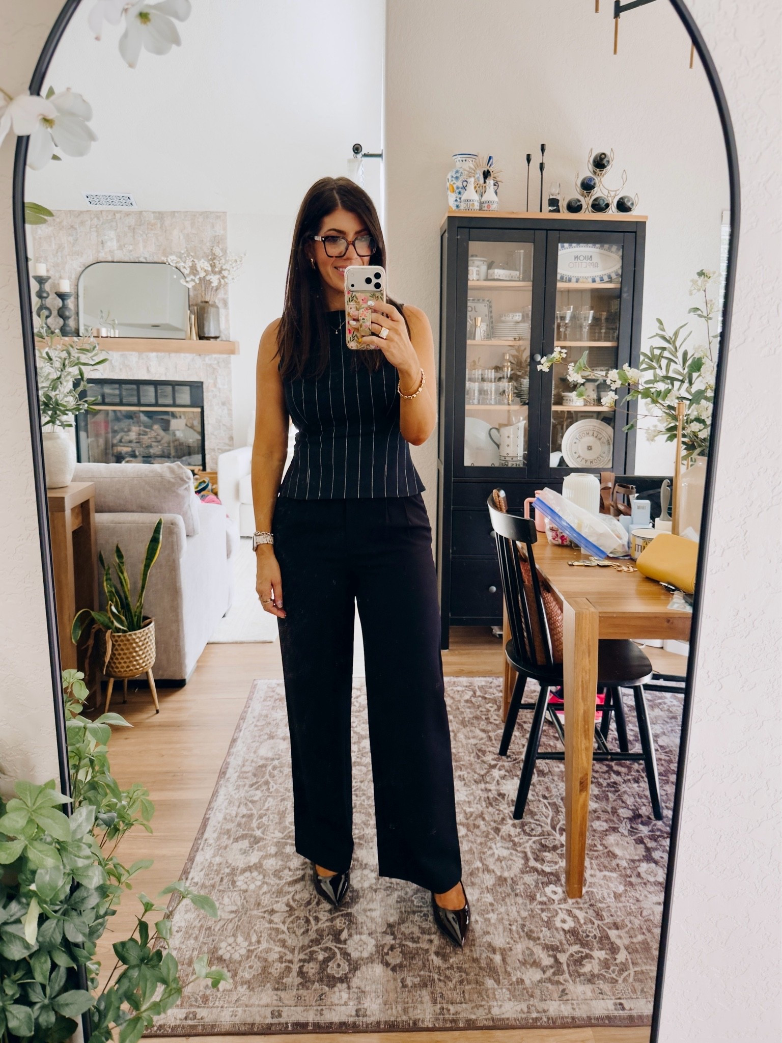 Work outfit of the day
In a medium pinstriped top
8 trouser

#LTKSaleAlert #LTKMidsize #LTKWorkwear