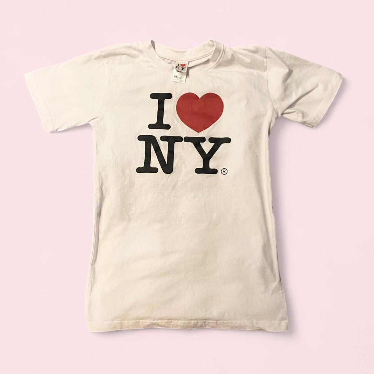 I Love NY Women's T-shirt - White - S | Depop US