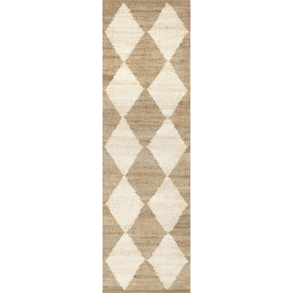 Godelinde Diamond Checkerboard Jute Natural Area Rug | Wayfair North America