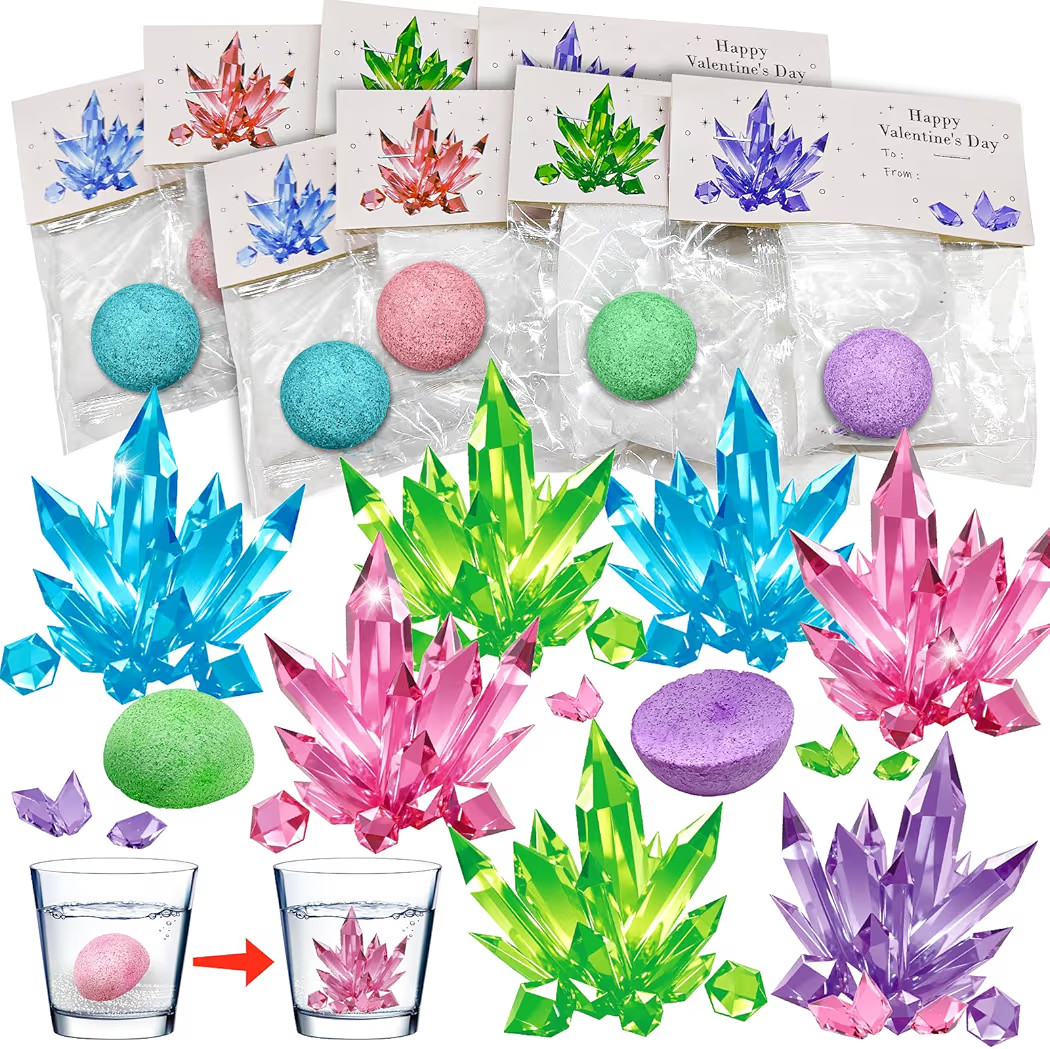 24 Pack Valentines Day Gifts for Kids Science Kit Planting Crystal Classroom Exchange School Acti... | Amazon (US)