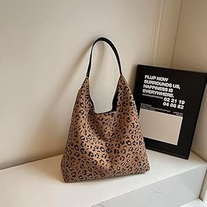 Suede Bags for Women Brown Suede Bag Suede Hobo Bag Retro Suede Slouchy Bag Suede Shoulder Bag Sl... | Amazon (US)