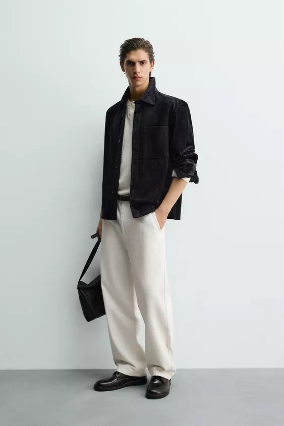 RELAXED FIT CORDUROY OVERSHIRT | Zara US