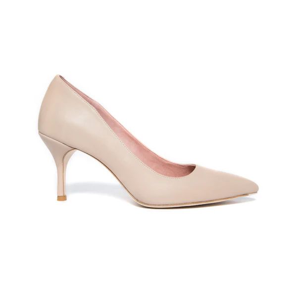 Bossy Beige Leather Pump | ALLY Shoes