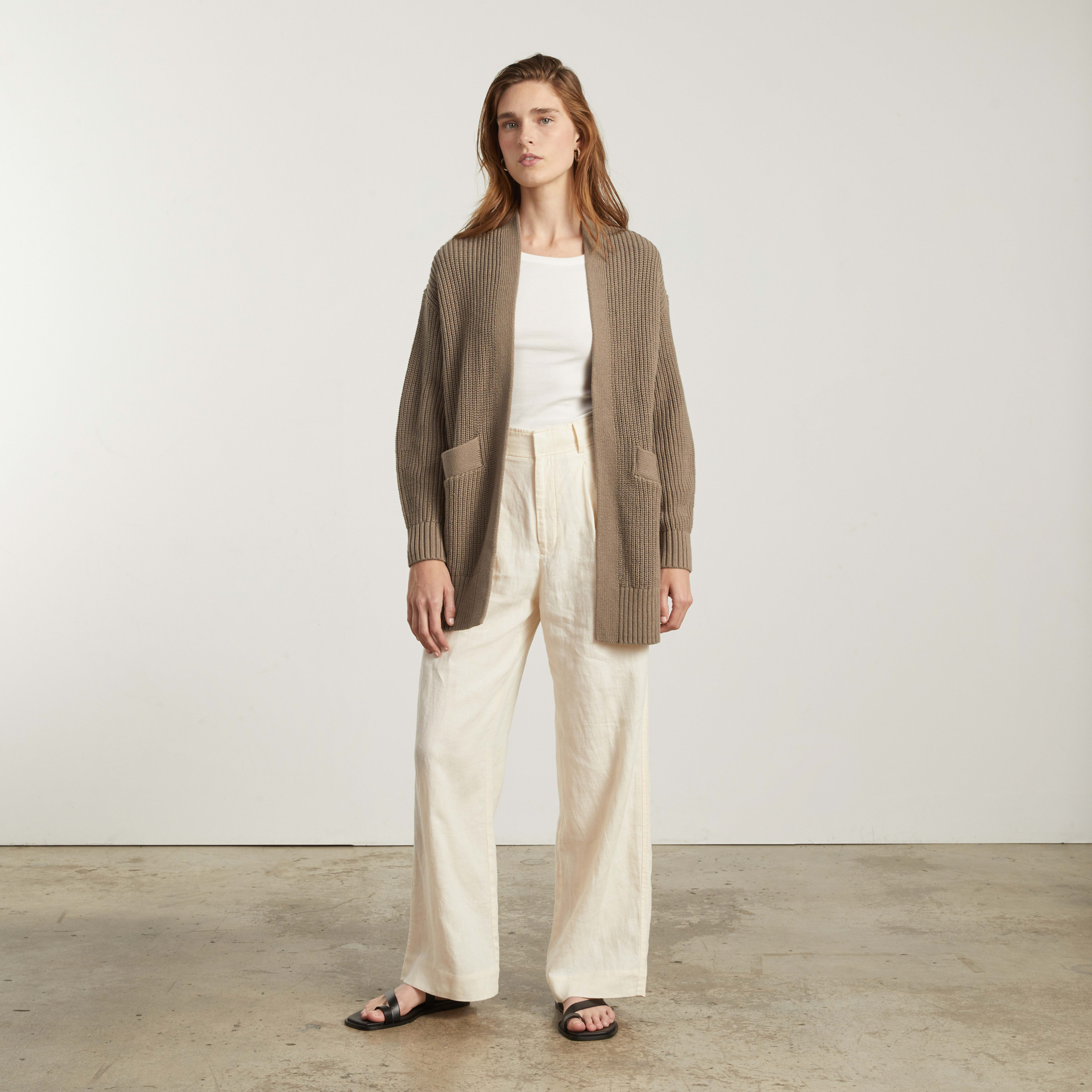 The Oversized Cotton Ribbed Cardigan | Everlane