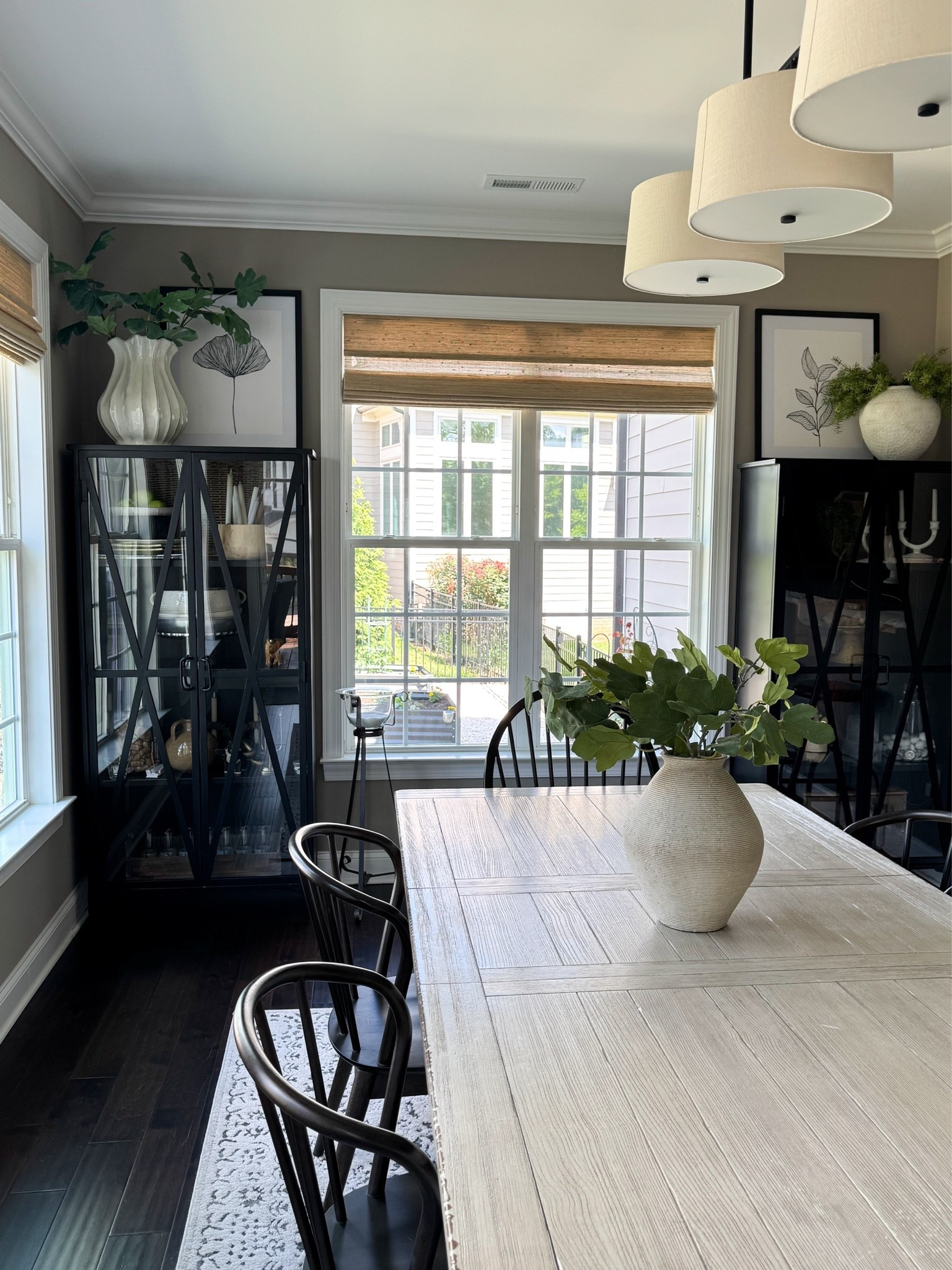 Spring Dining Room

My dining table is currently on closeout-such a good time to grab it before it's gone for good
Dining Table, dining chairs, linear chandelier, area rug, faux fig stems, cream vase, black metal cabinet

#LTKstorytime #LTKSeasonal #LTKHome