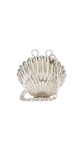 Shell Chain Clutch in Silver | Revolve Clothing (Global)