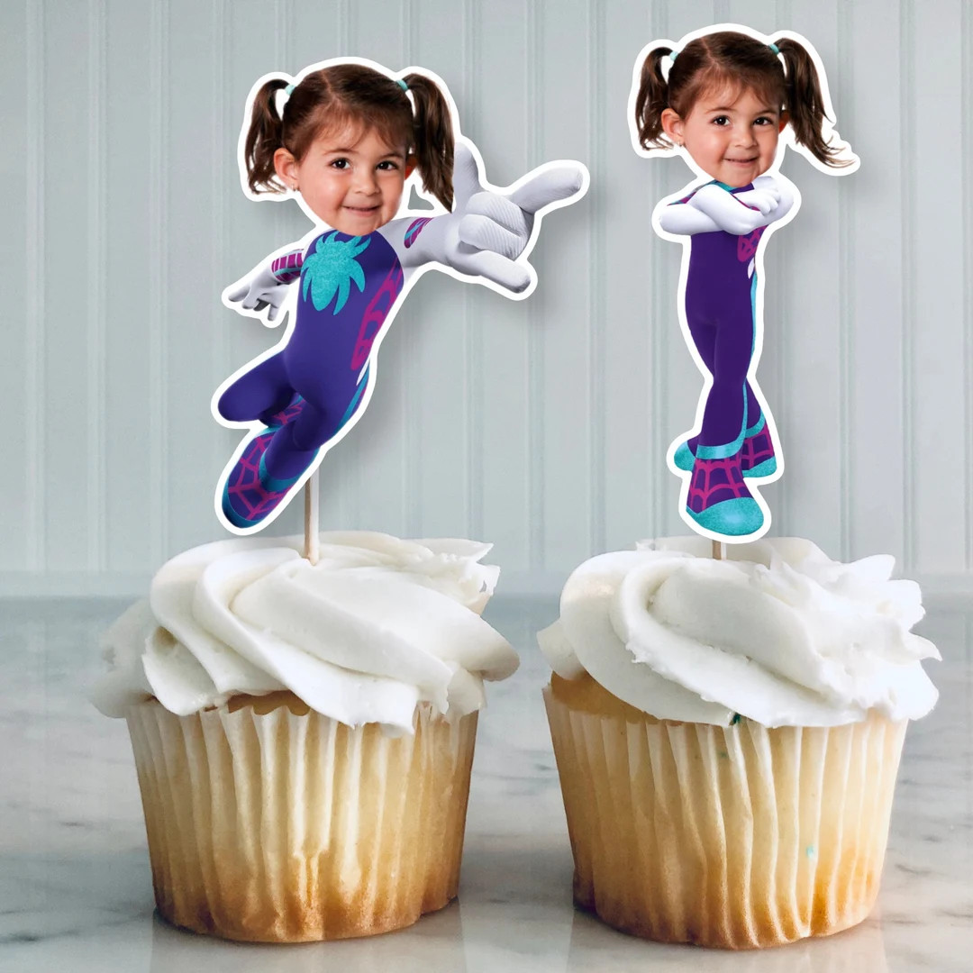 Ghost Spider Man Custom Face Cupcake Topper - Etsy | Etsy (US)