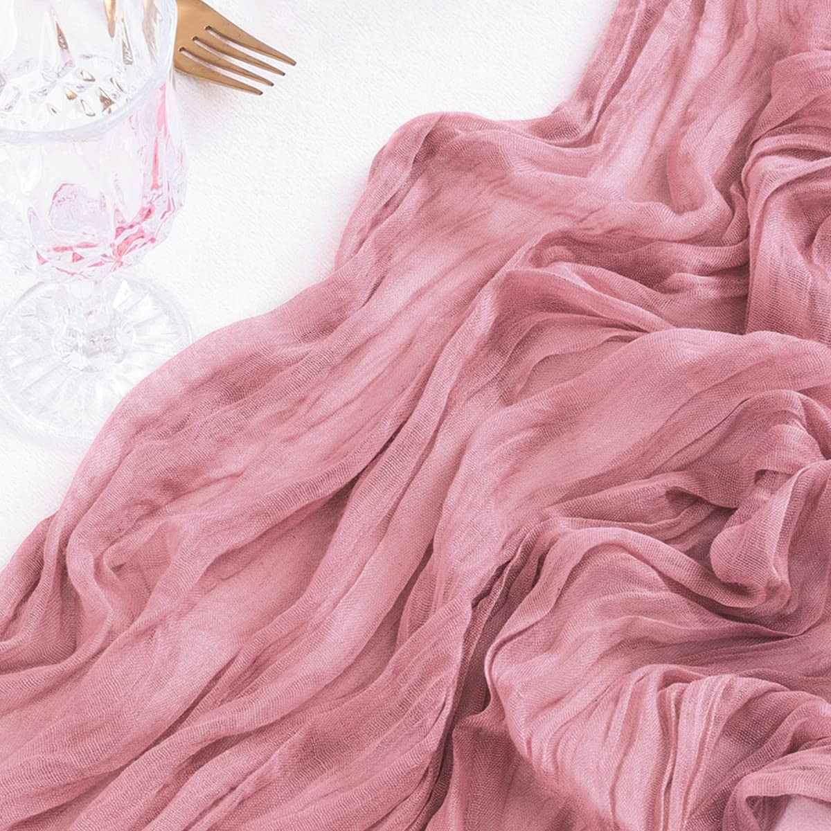 Socomi Cheesecloth Table Runner 10ft Gauze Boho Rustic Mauve Cheese Cloth Table Runner for Baby S... | Amazon (US)