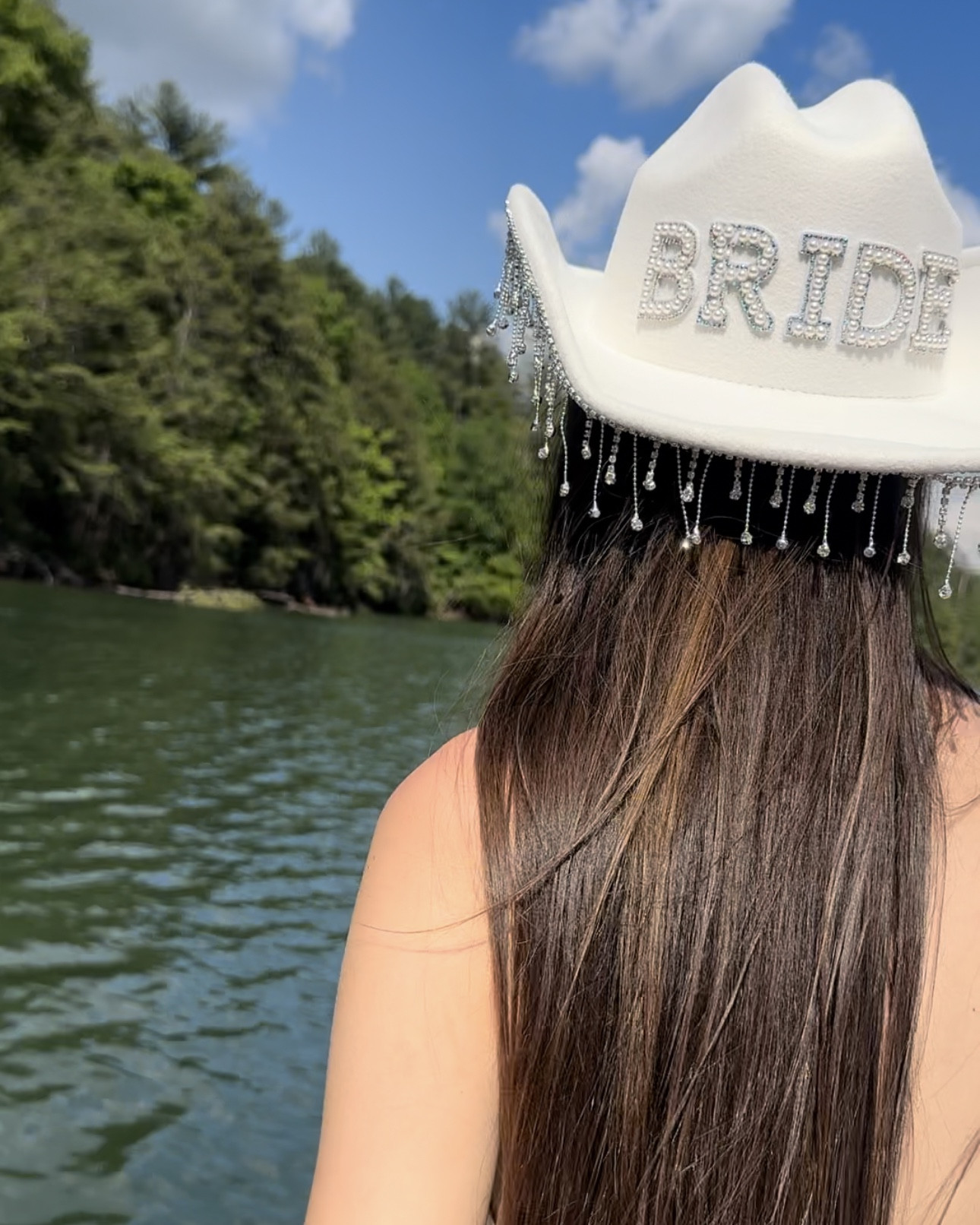 Bride hat for our camp bach!! It was ADORABLE and so worth it!! I would recommend getting this for every bride!! 🤍🤍🤍

#LTKFindsUnder50 #LTKWedding #LTKParties