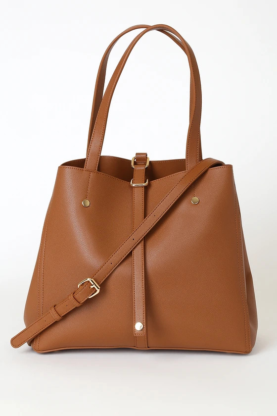 Back to Business Cognac Tote | Lulus (US)