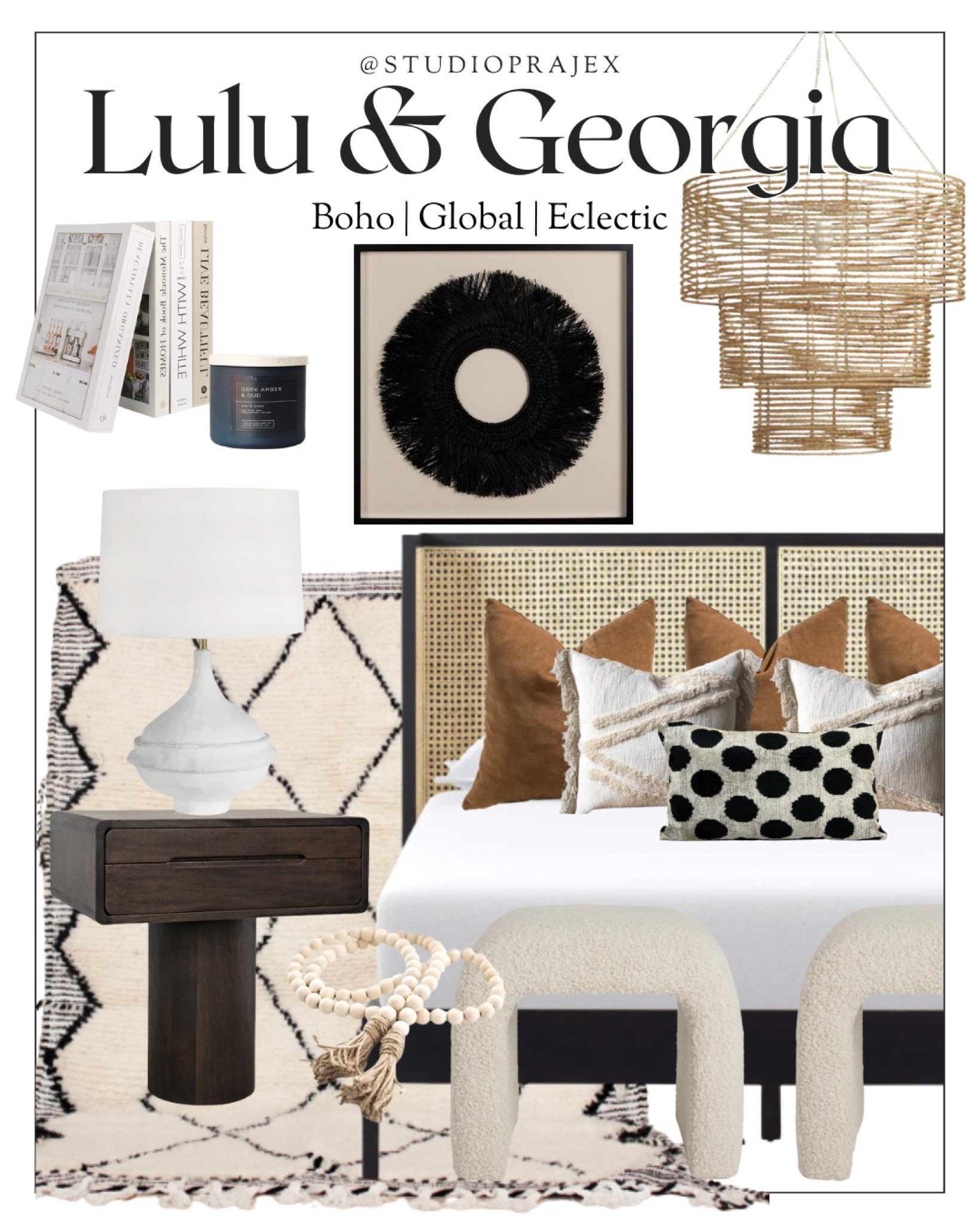 Home decor | Home | lulu and Georgia | Etsy | bed | bedroom design | home inspo | neutral home decor | boho style | interior design | pillows | ottomans | nightstand | table lamp | rug | home essentials

#LTKstyletip #LTKhome #LTKfamily