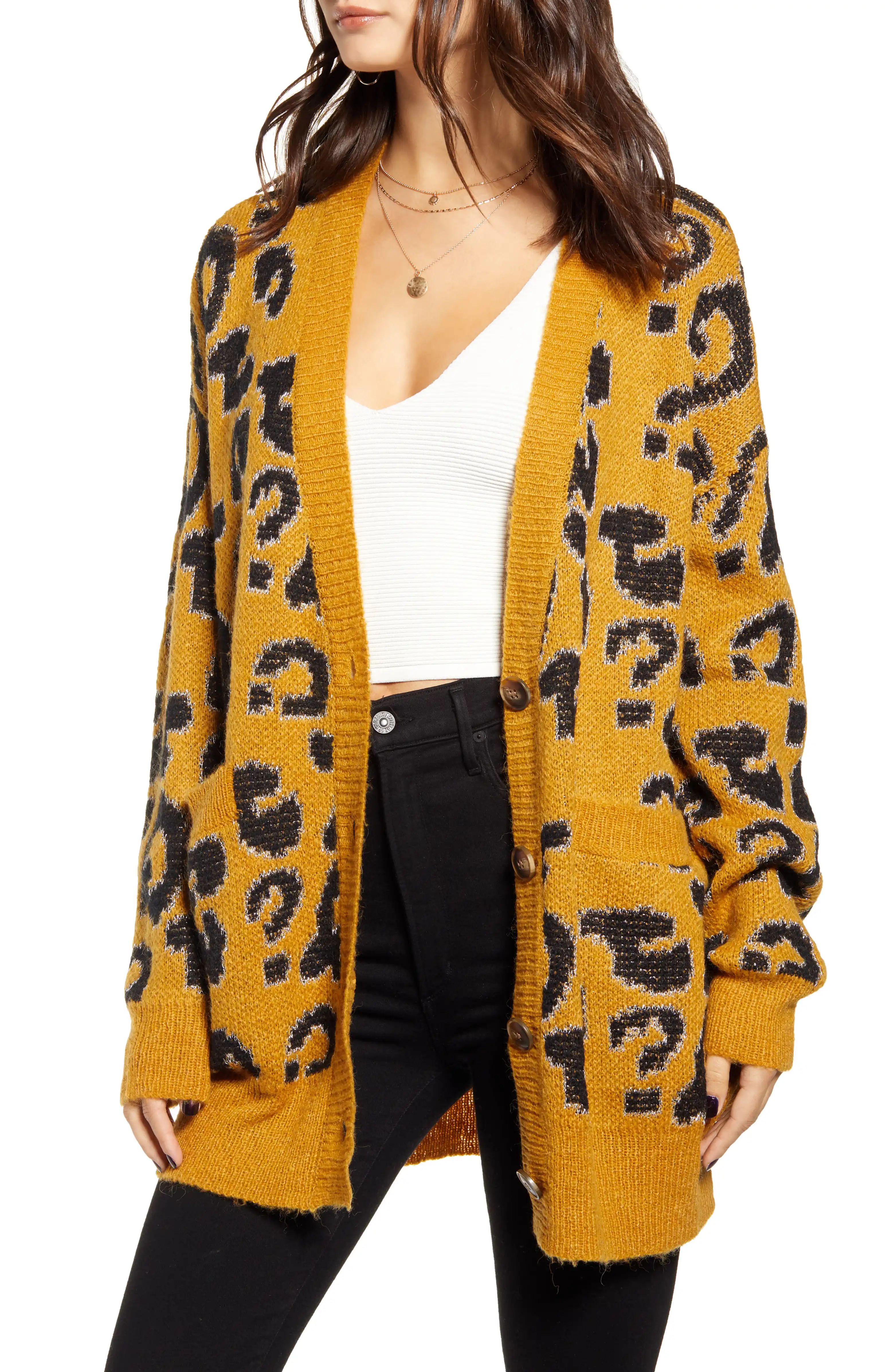 Leopard Pattern Cardigan | Nordstrom