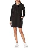 The Drop Women's Iona Long Sleeve Hooded Mini Sweatshirt Dress, Black, 2X, Plus Size | Amazon (US)