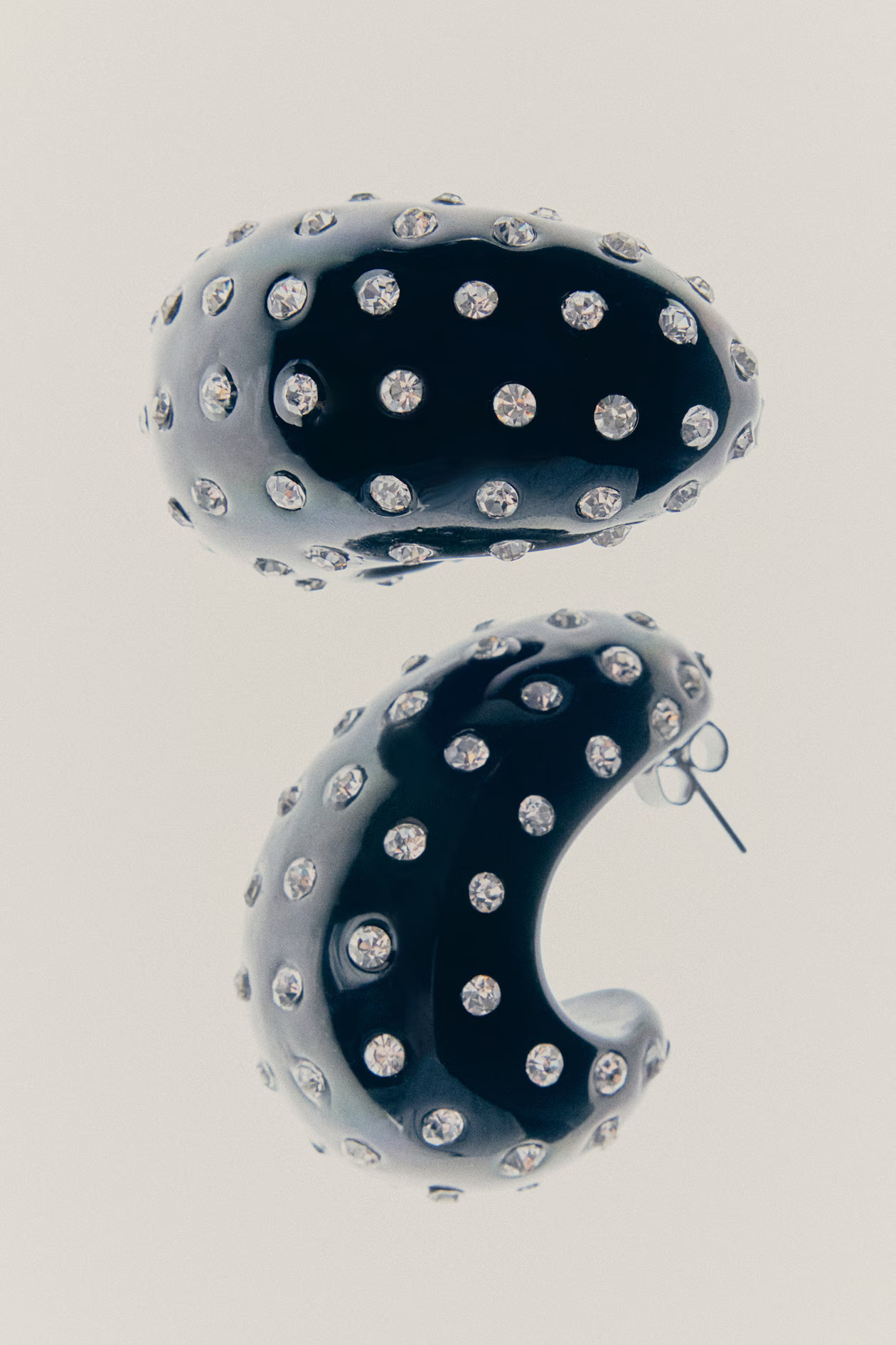 Rhinestone-embellished chunky earrings | H&M (UK, MY, IN, SG, PH, TW, HK)