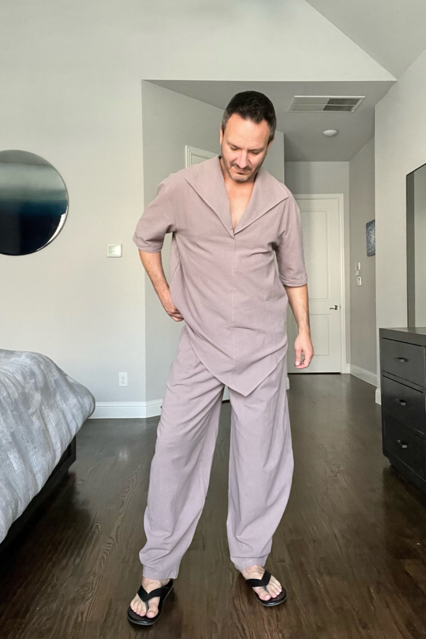 Relaxed tailoring for late summer. This lightweight matching set is an easy way to do men’s resort wear with a more elevated feel. Love the muted neutral tone, relaxed trousers and open-collar shirt for warm-weather dinners, vacations or an easy weekend look.

#MensStyle #MensFashion #ResortWear #SummerStyle #MatchingSet

#LTKMens #LTKootd #LTKSeasonal
