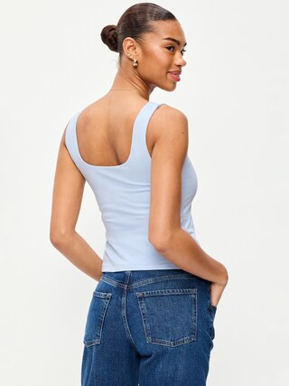 Hug Double-Layer Scoop-Neck Tank Top | Old Navy (US)