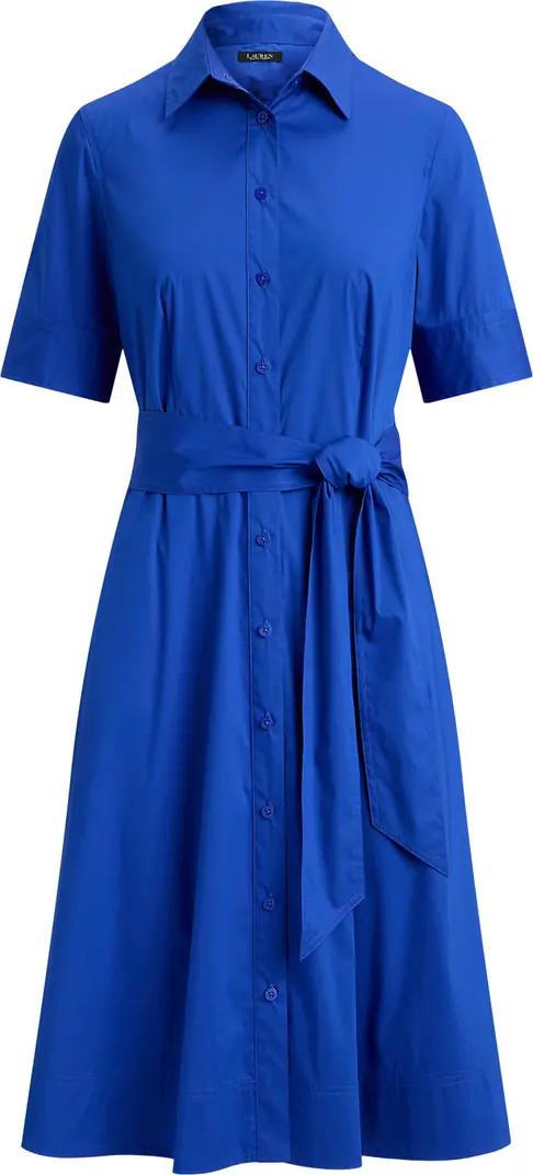 Finnbarr Belted Cotton Blend Shirtdress | Nordstrom
