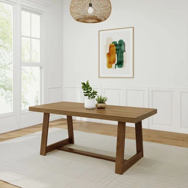 Linzy Pine Solid Wood Dining Table | Wayfair North America