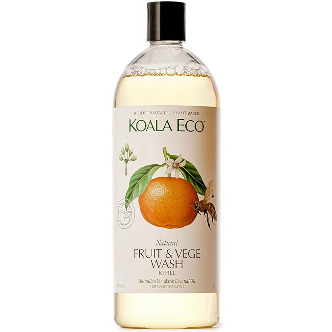 Koala Eco Fruit & Vegetable Wash - with Australian Mandarin Essential Oil - 34oz | Amazon (US)