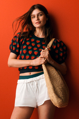 The Maxine Puff-Sleeve Sweater Tee | Anthropologie (US)