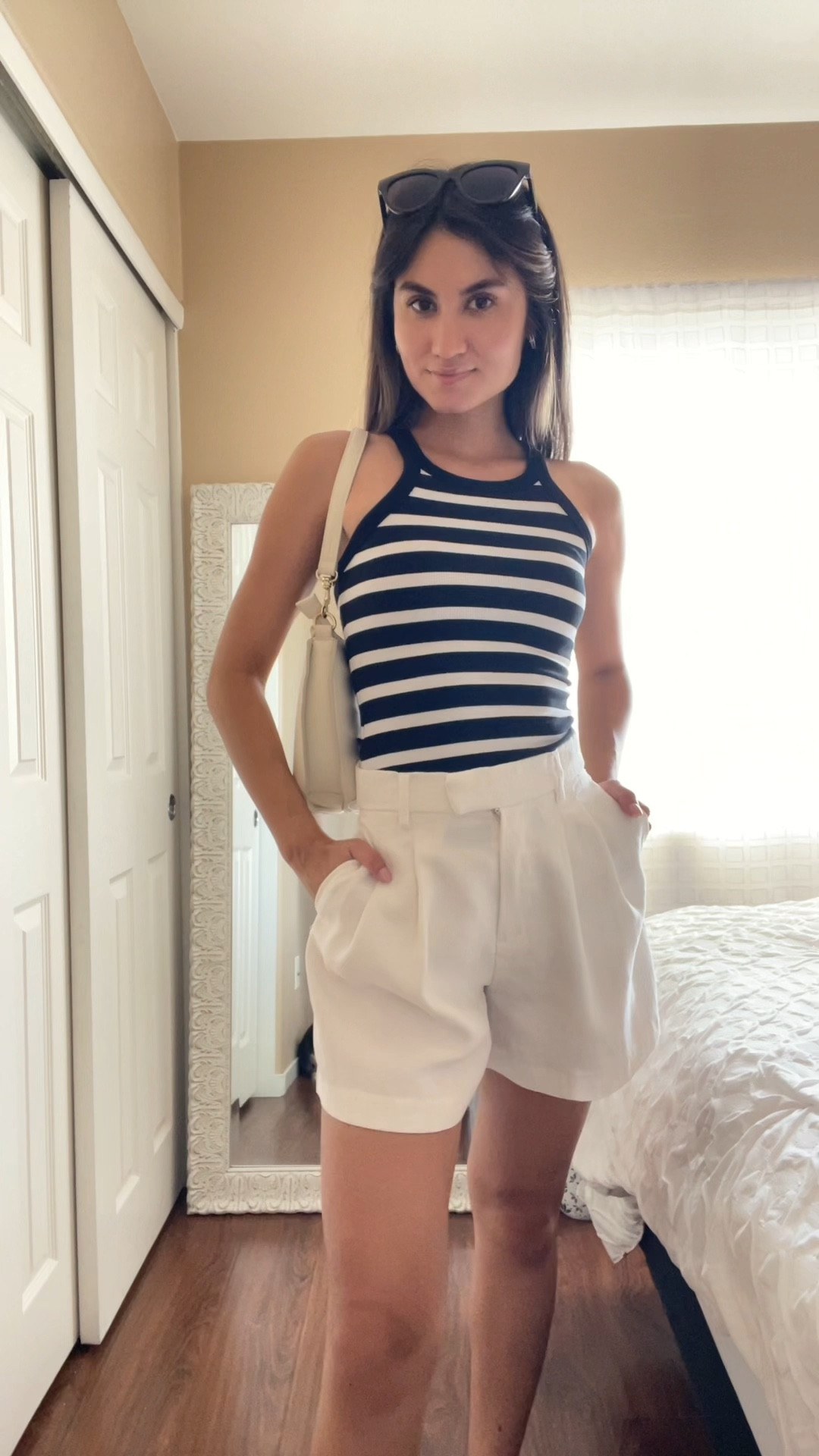 Summer outfit inspo🤍 
(shorts from h&m p/n is 12289919 they have different color online) 
(linked exact & similar)




casual summer outfit, summer fashion, summer style, casual chic, elegant style, classy outfit, classy style, minimal style, minimalist outfit, outfit inspo, style inspo, ootd, simple style, chic outfit, neutral style, neutral outfit 



#LTKShoeCrush #LTKStyleTip #LTKSummerSales