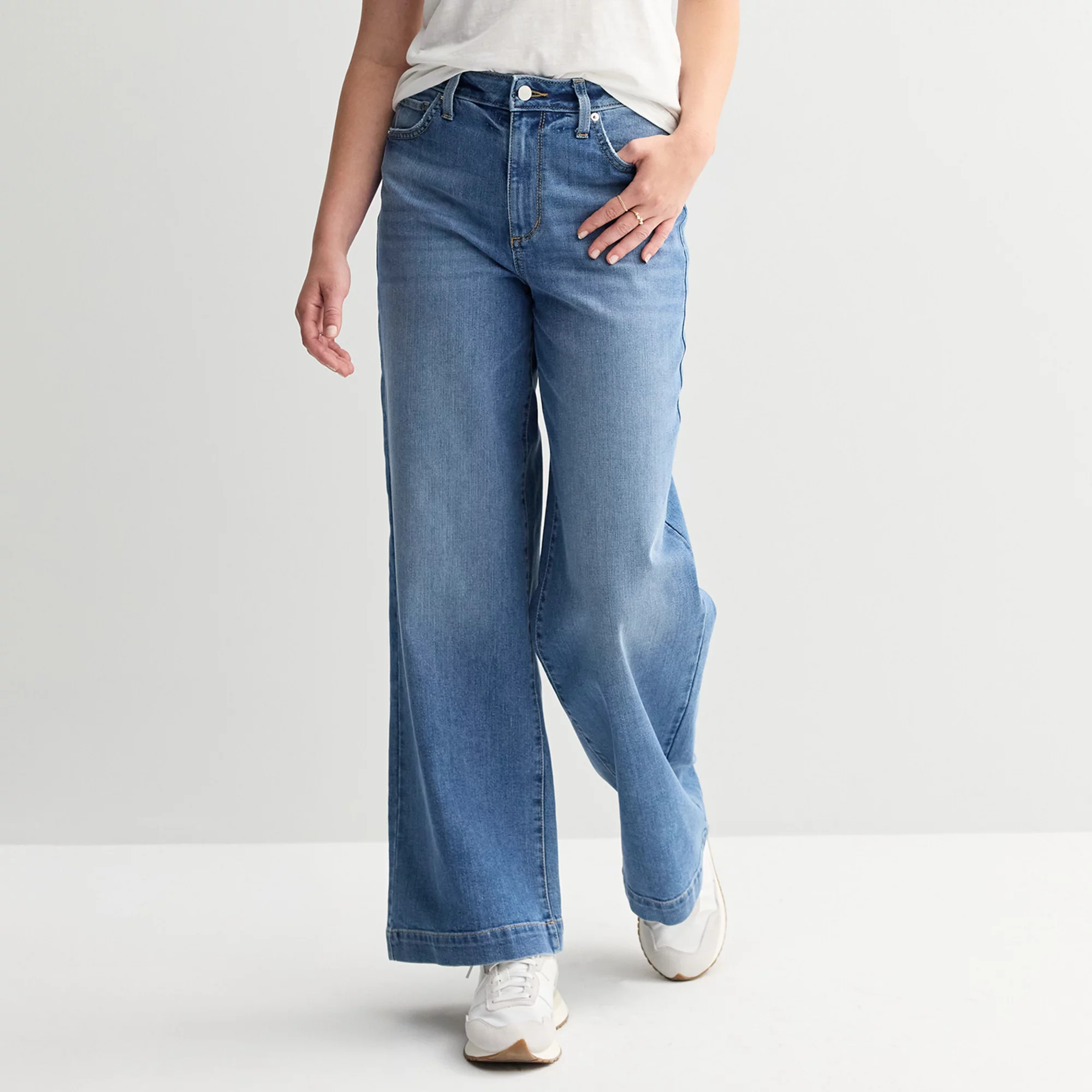 Women's Sonoma Goods For Life® High-Rise Wide-Leg Jeans | Kohl's