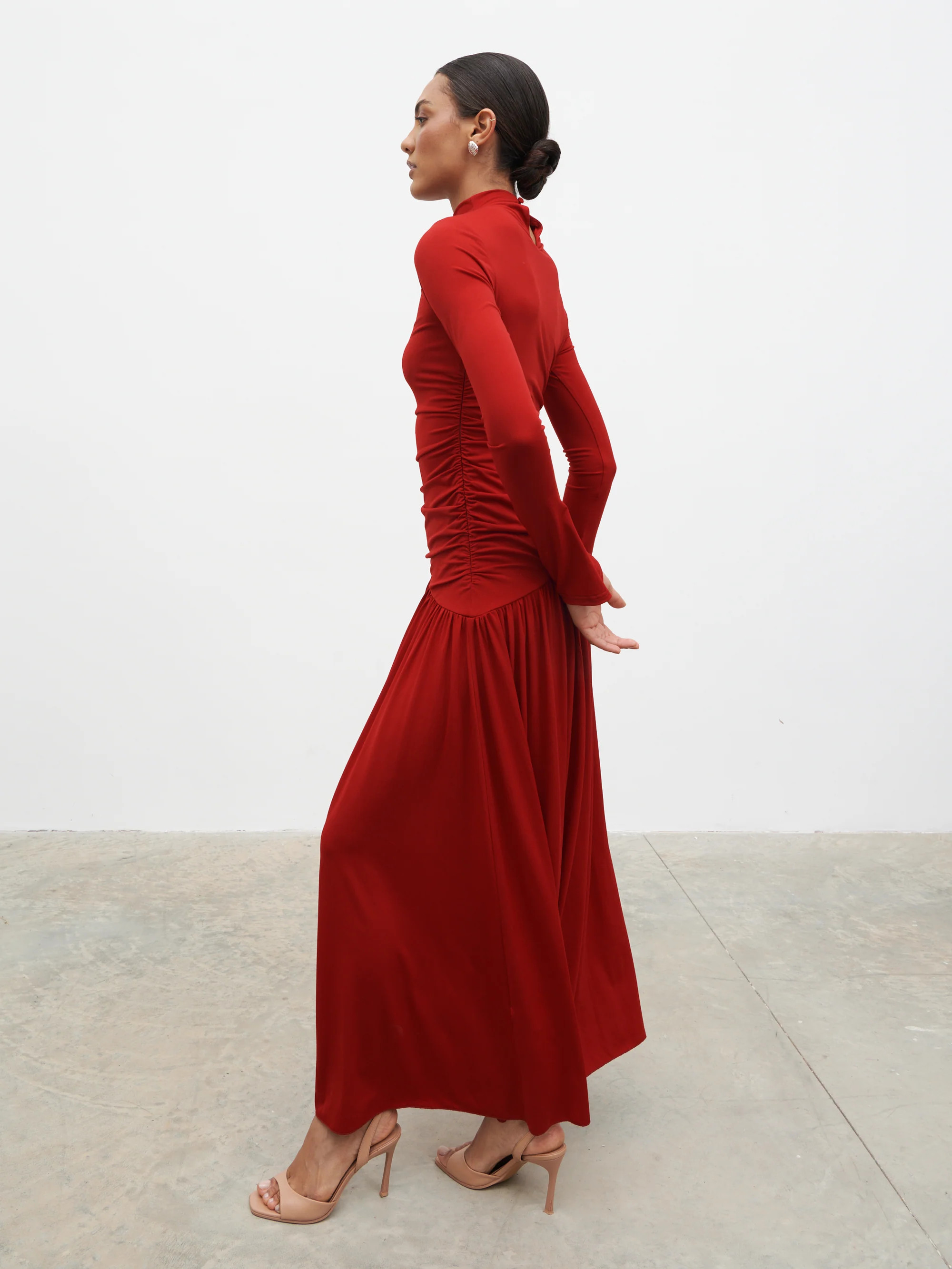 Shai Ruched Jersey Maxi Dress | Pretty Lavish (UK)
