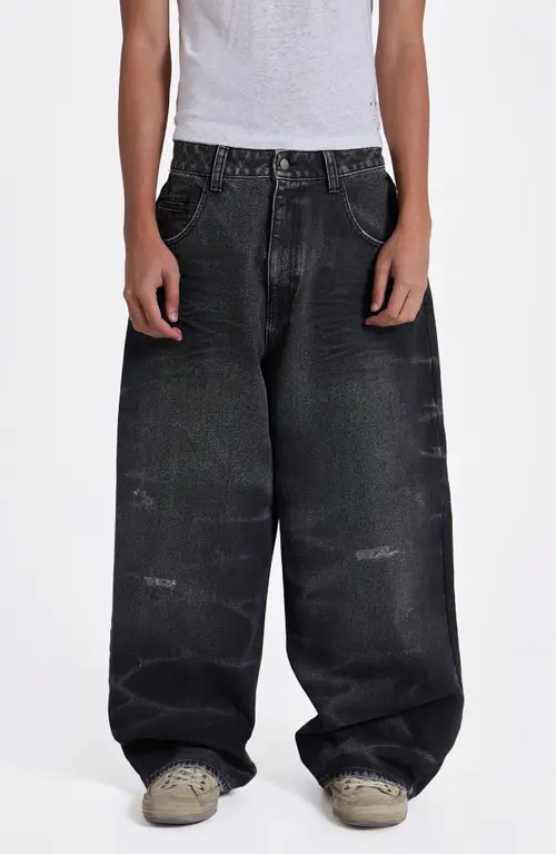 JADED LONDON Cinch Colossus XL Baggy Jeans in Black at Nordstrom, Size 32 | Nordstrom