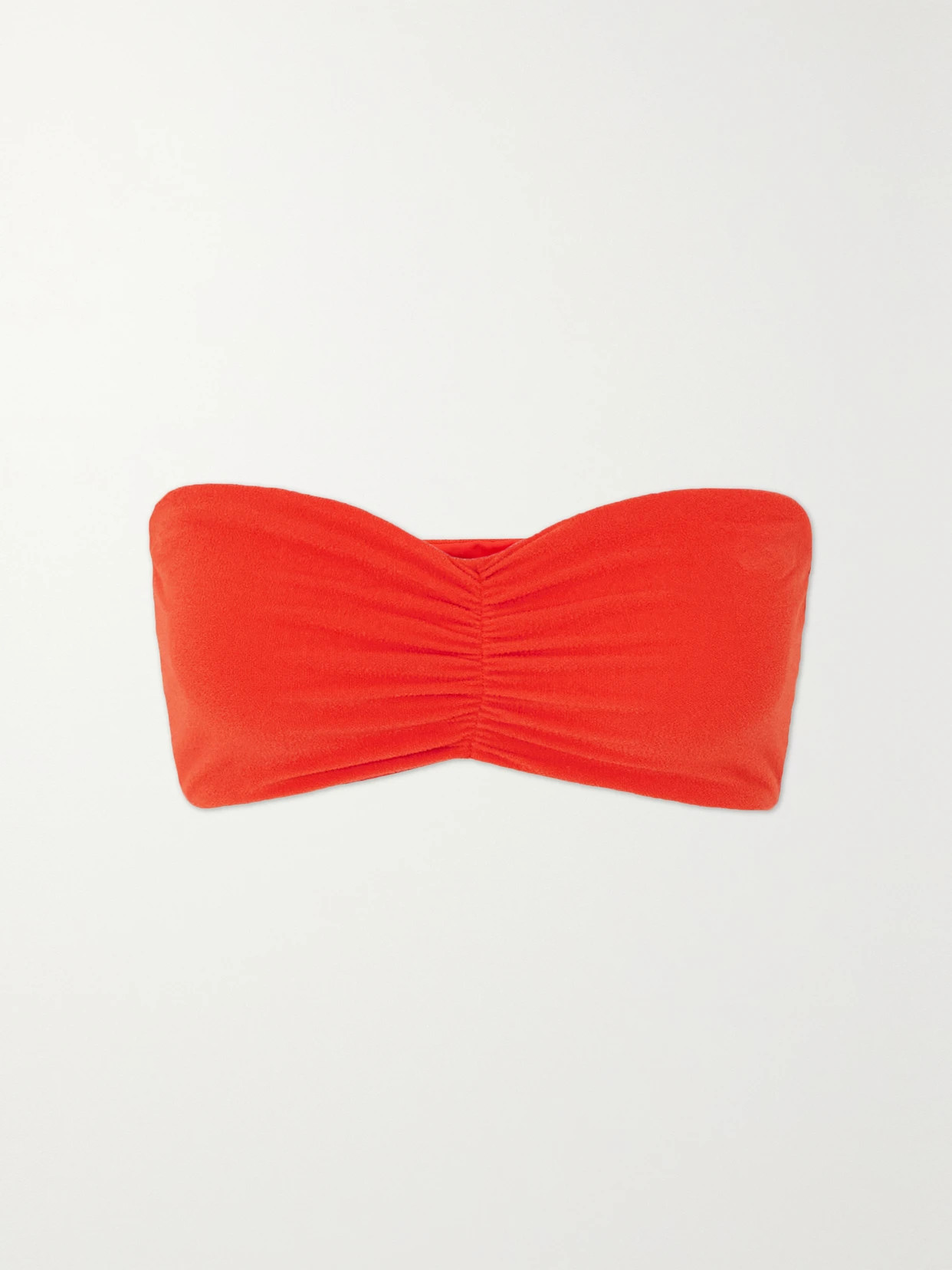 Jade Swim - + Net Sustain Ava Terry Bandeau Bikini Top - Orange | NET-A-PORTER (UK & EU)