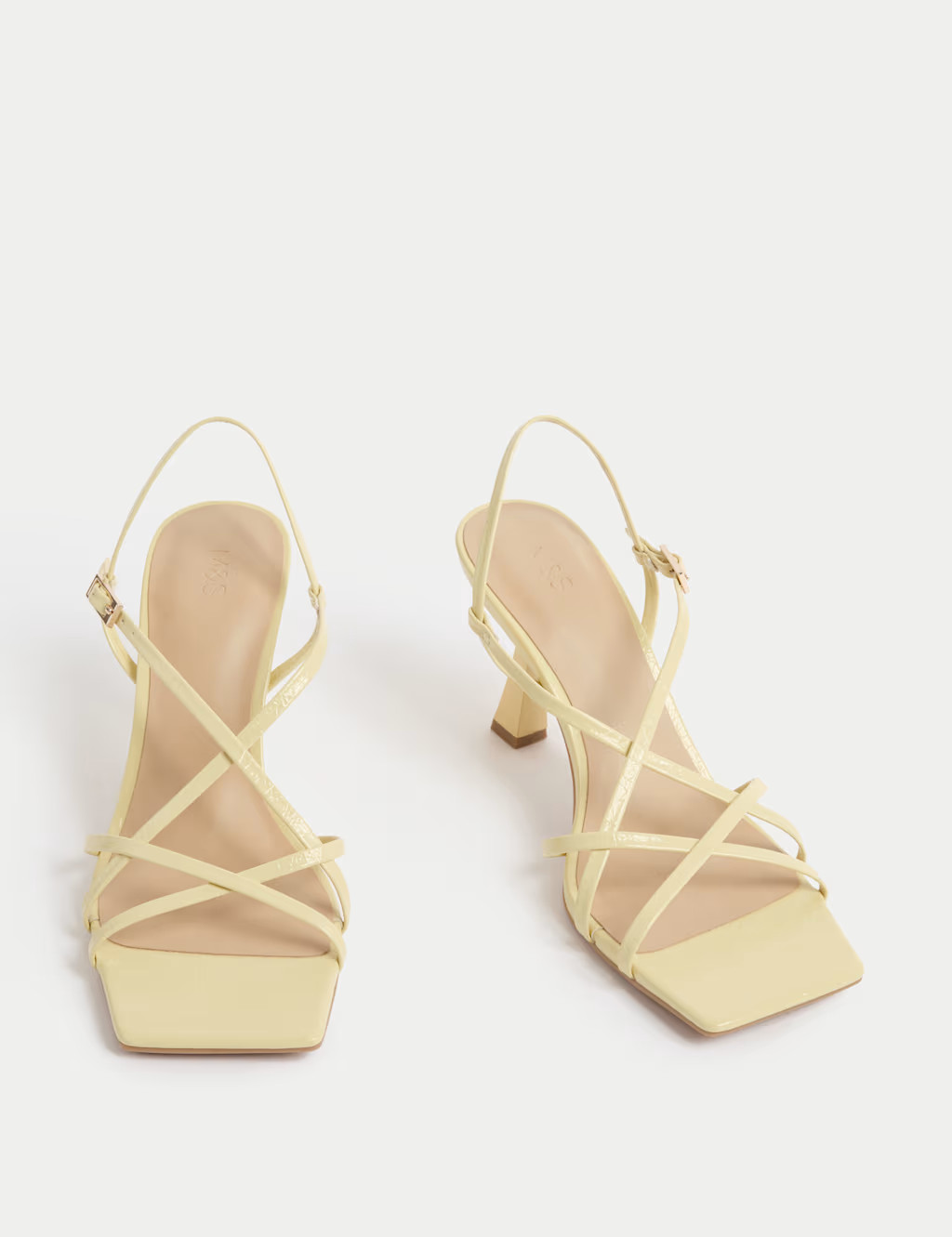 Strappy Stiletto Heel Square Toe Sandals | Marks & Spencer (UK)