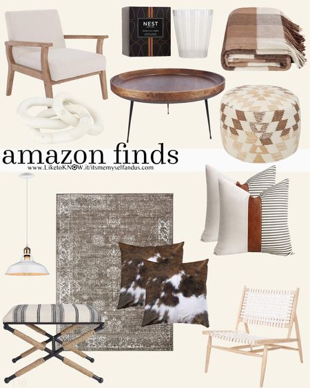 Home decor. Amazon Finds. Coffee table. Accent chair. Ottoman. Throw blanket. #LTKfindsunder100 #LTKstyletip #LTKhome 

#LTKSale #LTKSeasonal #LTKfindsunder50