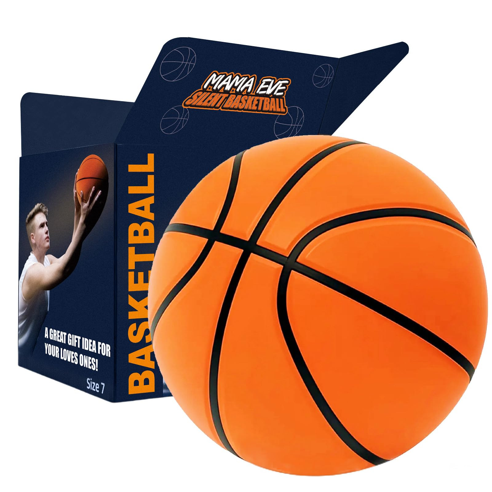 Silent Basketball Size7, New Upgraded Weight 600g Grooved Airless Indoor Basketball, Non-derformi... | Amazon (US)