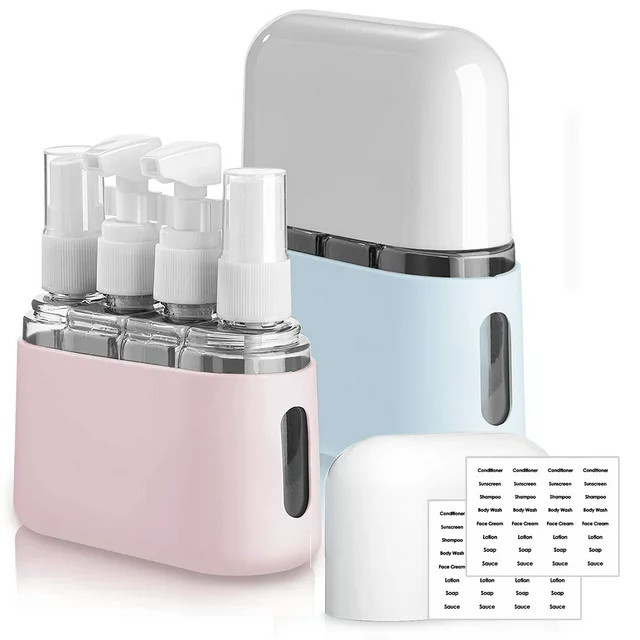 2 Sets 8 Pieces Travel Size Bottle TSA Approved, Leak Proof Refillable Spray Bottles for Toiletri... | Walmart (US)