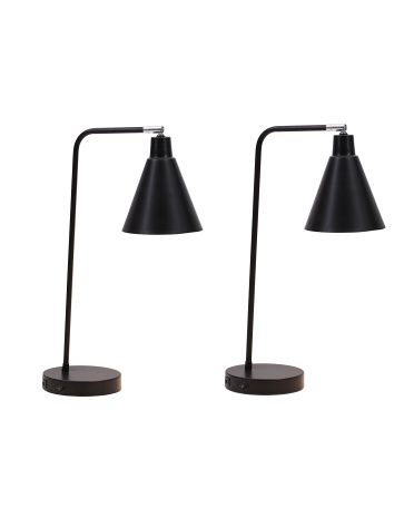 Set Of 2 Task Lamps With Usb | TJ Maxx