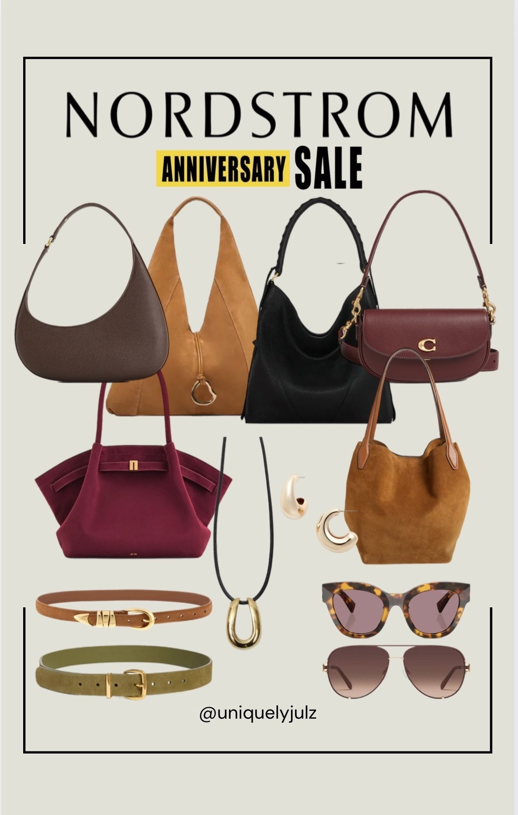 Nordstrom anniversary sale bags and accessories!

Belt
Sunglasses
Necklaces
Jewelry
Earrings
Nsale handbags



#LTKFindsUnder50 #LTKItBag #LTKSaleAlert