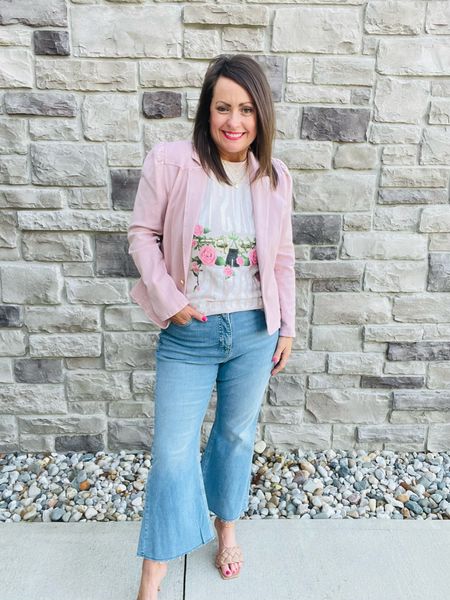 The perfect pink denim
Blazer and kick flare jeans for spring!!!  Oh and they’re half off today!!!

#LTKover40 #LTKsalealert #LTKfindsunder50