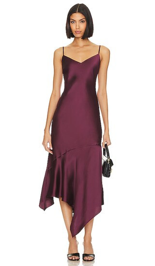 Steve Madden Lucille Slip Dress in Burgundy. - size M | Revolve Clothing (Global)