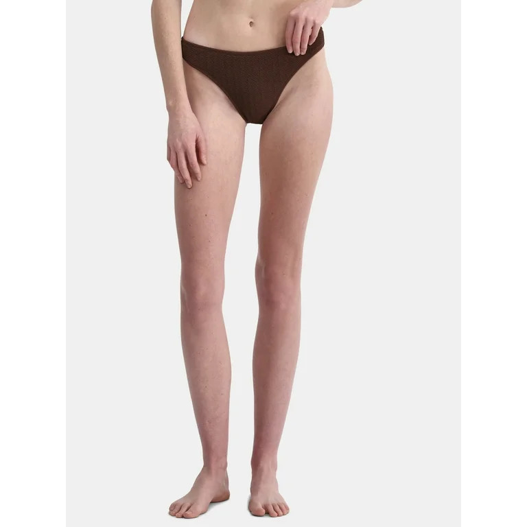 No Boundaries Herringbone Crinkle Bikini Bottoms, Women's and Women's Plus - Walmart.com | Walmart (US)
