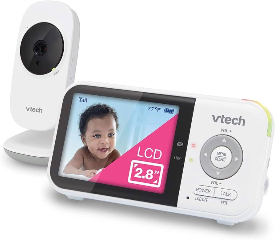 VTech VM819 Video Baby Monitor with 19 Hour Battery Life, 1000ft Long Range, 2.8” Display, Auto Nigh | Amazon (US)