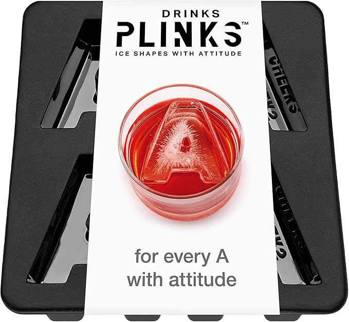 DrinksPlinks Letter A Ice Cube Tray - Customized Silicone Whiskey Ice Cubes Mold – Personalized... | Amazon (US)