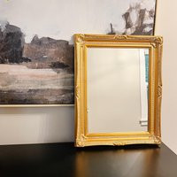 Vintage Ornate Gold Gilded Wood Framed Wall Mirror, Hollywood Regency Large Frame Mirror, Mcm Decor, Mid Century | Etsy (US)