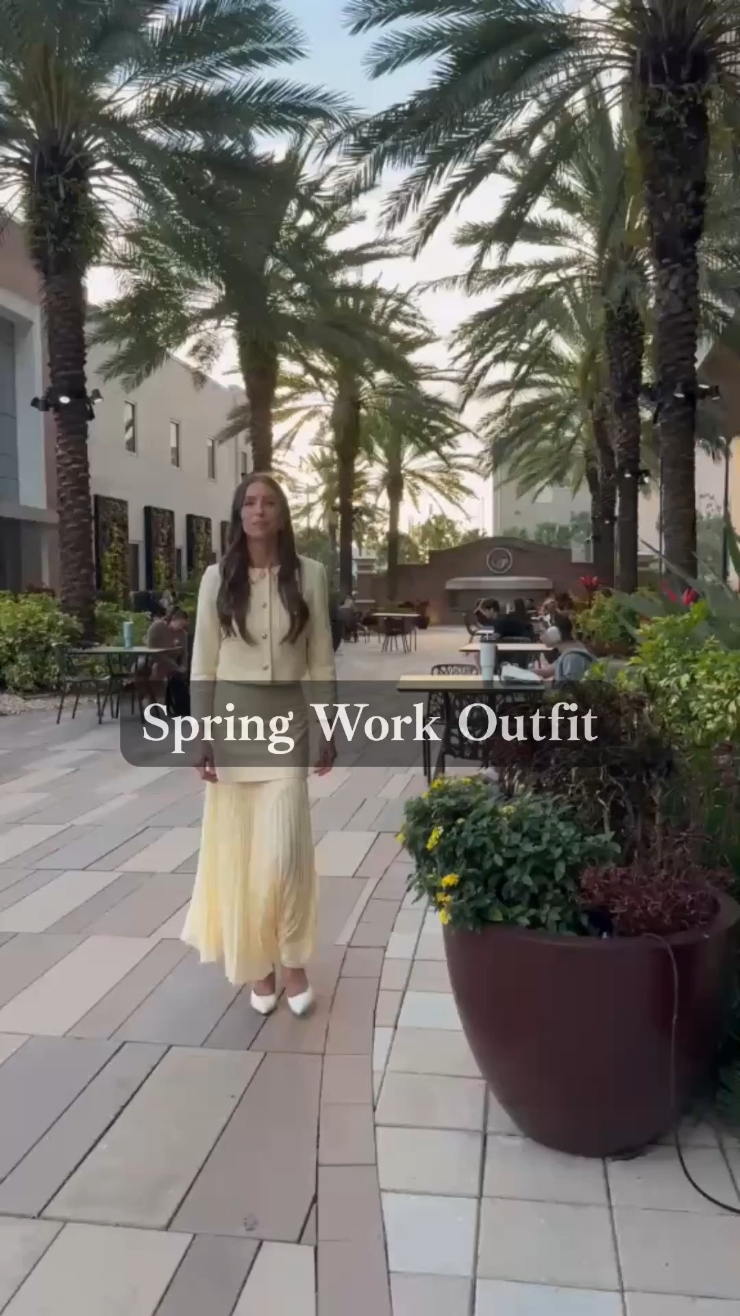 Perfect spring work outfit 🌼 View the full outfit and shop here 

 #workoutfit #pleatedskirt #springtweed 

#LTKWorkwear #LTKootd #LTKTall
