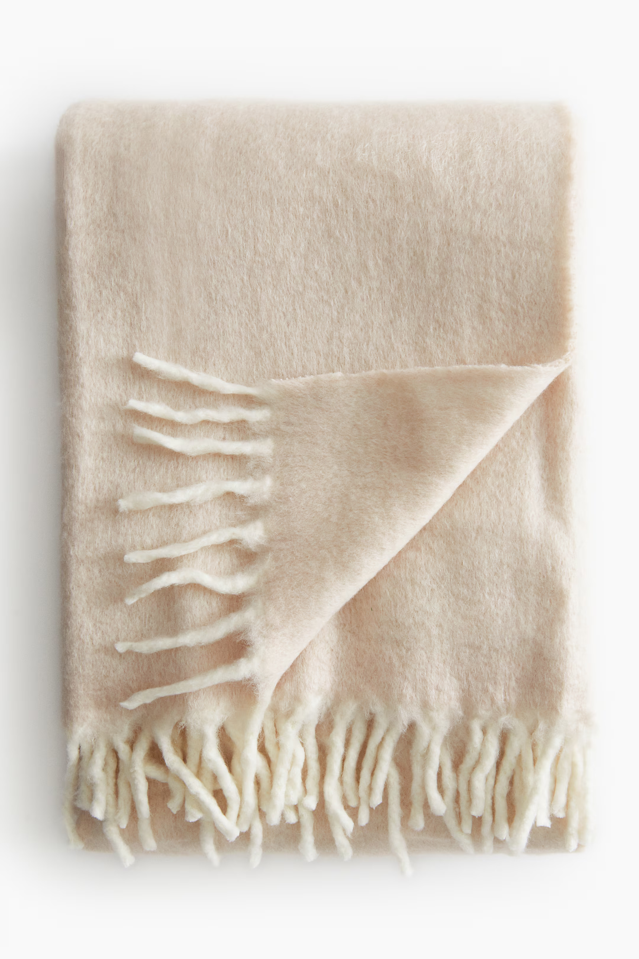 Fringed blanket - Cream - Home All | H&M US | H&M (US + CA)